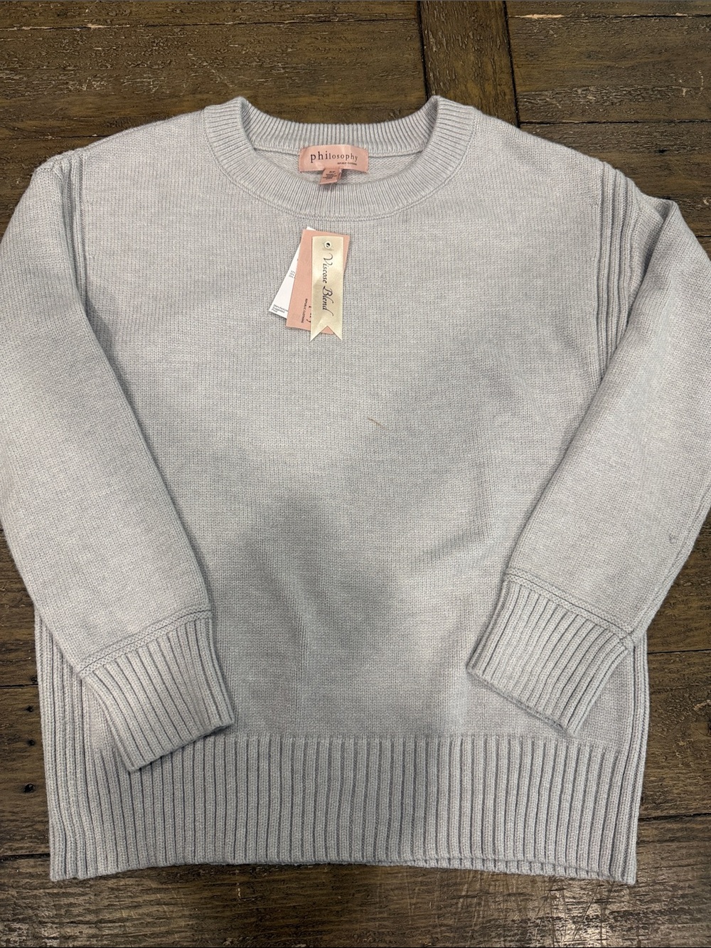 Philosophy NWT Light Gray Crewneck Sweater